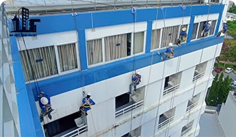 Tall building abseiling work npnetandpaint