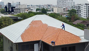 Spraying the roof to protect against heat npnetandpaint