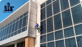 เช็ดกระจกอาคารสูง npnetandpaint