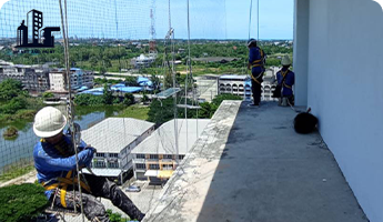 โรยตัวติดตาข่ายกันนกจุดสูง npnetandpaint